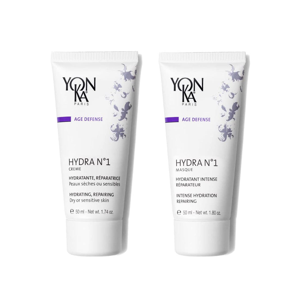 Yon-Ka Hydra No.1 Creme & Masque Set - Anti-Aging Face Moisturizer & Hydrating Mask for Normal to Dry Skin | Paraben-Free, 1.74 oz & 1.80 oz