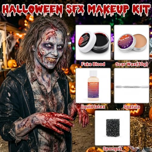 Halloween Special Effects Makeup Kit Set 1 for Cosplay & Horror Looks