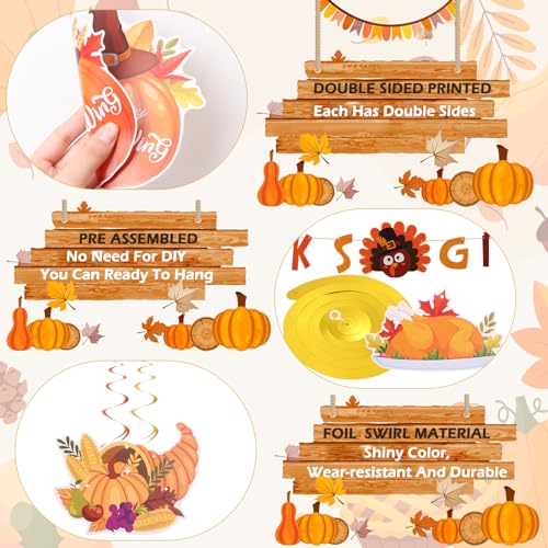 Thanksgiving Decorations 53-Piece Fall Party Hanging Decor Set