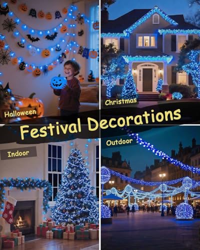 580 LED String Lights 196FT Waterproof Outdoor Indoor Fairy Lights with Remote Control