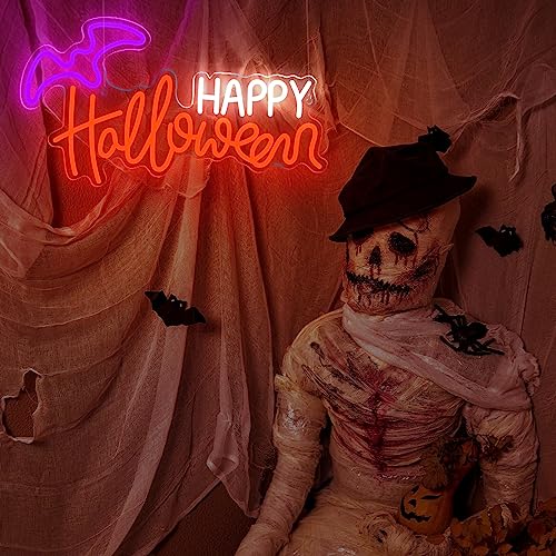Halloween Neon Sign Bat Neon Light Wall Decor - USB Powered