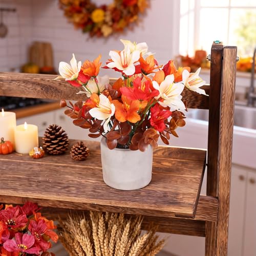 Fall Decor Set for Thanksgiving Autumn Home Fireplace - Orange Variation
