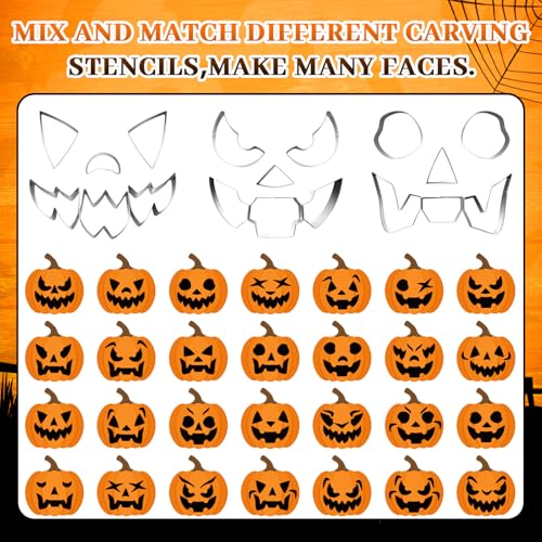 Pumpkin Carving Kit 24-Pieces Halloween Tools for Kids & Adults