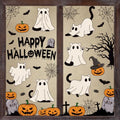 Halloween Window Clings - Reusable Ghost Cat & Pumpkin Decor for Windows & Doors
