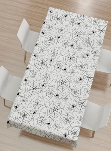 White Spider Web Halloween & Christmas Plastic Table Cover - 54 x 108 in - 2 Pack