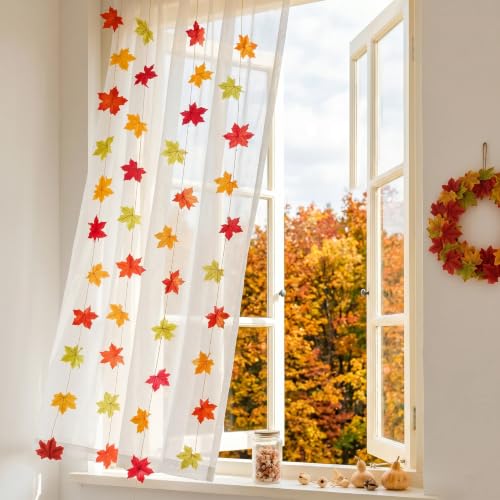 Fall Leaves Fake Autumn Maple Leaf Decor Set - 600 Pieces, A Colors