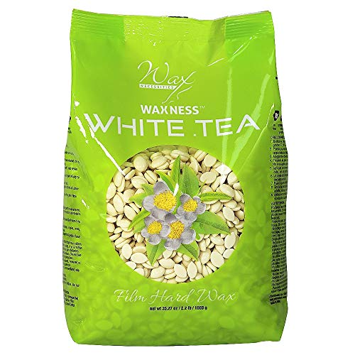 White Tea Cream Hard Wax Beads 2.2 lb - Stripless Professional Wax for Face & Body