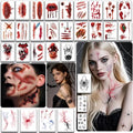 Halloween Zombie SFX Makeup Scar Tattoos - 30 Sheets with Variation of This Listing