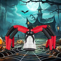 5 FT Inflatable Halloween Spider Decoration with Red Tunnel Lights - Scary Yard Decor