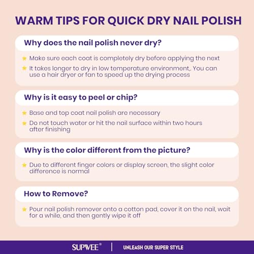 Holographic Glitter Nail Polish - Quick Dry Mermaid Shine, 16ml - SUPWEE