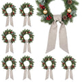 8 Pack Wreath Sash Blank - 55.1 x 5.1 Inches Polyester Garland Ribbon for DIY Embroidery & Holiday Decor