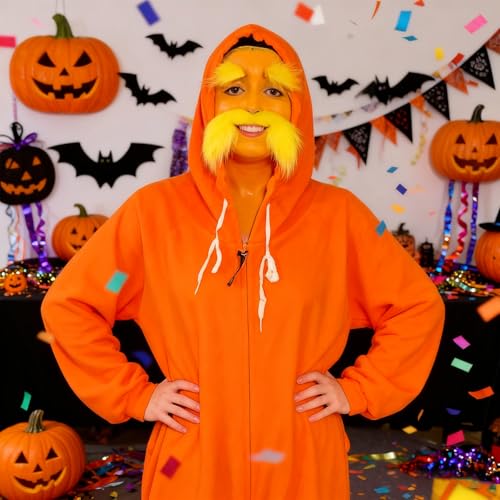 Orange Face Body Hair Paint Stick - Water-Based Washable Halloween Costume Makeup - 0.5oz - Safe & Non-Toxic