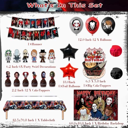 Halloween Party Decorations Kit 38 Pieces Spooky Birthday Celebration Set