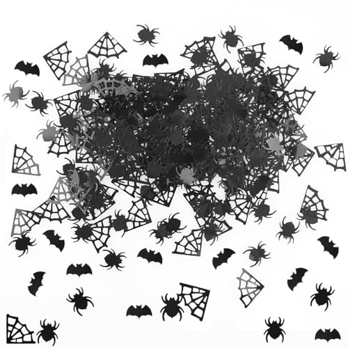 Halloween Spider Web & Bat Confetti Set for Party Decorations - 920 PCS