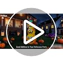 Inflatable Halloween Pumpkins with Witch Hat and LED Lights - 5 Ft Outdoor Yard Decor