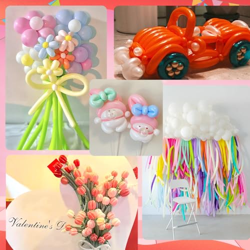 Long Balloons Red - 260 Pack for Party Decorations & Balloon Arch - Variation: Red