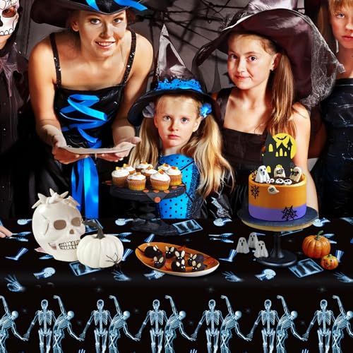 3 Pack Disposable Tablecloths - Radiology X-Ray Skeleton Design, 54 x 108 Inches, Waterproof & Stain Resistant