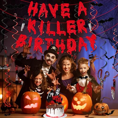 Halloween Horror Decorations Set - Spooky Party Supplies for Halloween Birthday