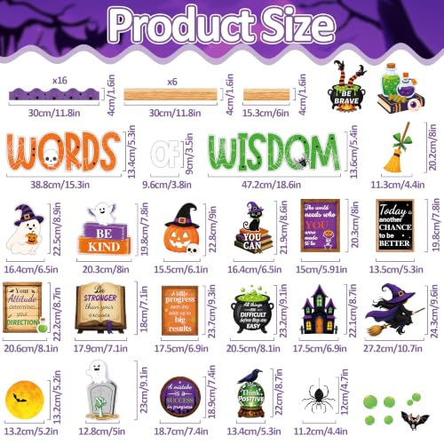 Halloween Bulletin Board Set Classroom Wall Decorations with Inspirational Quotes