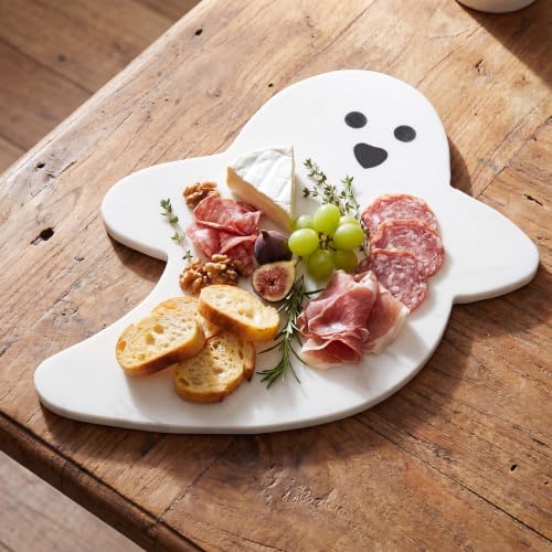 Halloween Ghost Marble Cheese Board - White Cute Ghost Serving Tray