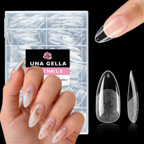 Almond Nail Tips - Pointed Style, 216pcs, Strong Adhesion, Natural Fit, Long Lasting