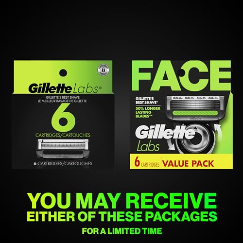 Gillette Labs Razor Blade Refills for Men - 6 Count (Pack of 1)