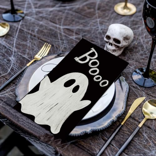 Halloween Paper Napkins 100 Pack Boo Pumpkin Ghost 2 Ply Party Disposable Tableware