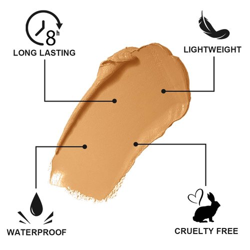 Skiennix Cream Bronzer Stick - Multi-Use Contour Wand for Easy Face Shaping | Waterproof, Matte Finish, Buildable Color (#22, 1PC)