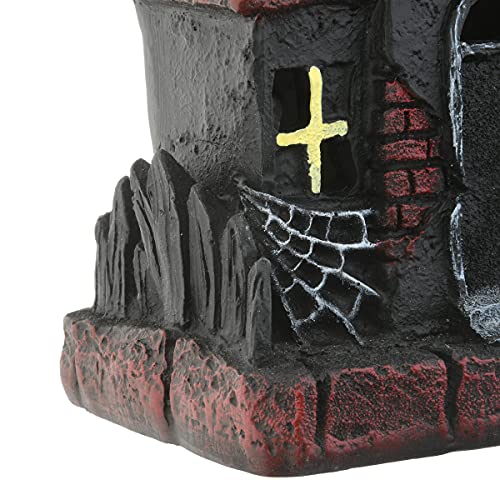 Pre-Lit Haunted House Halloween Decoration with LED Lights - 7 Inches