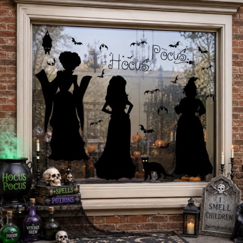 Large Halloween Window Cling Decal - Spooky Hocus Pocus Decor 35.5"