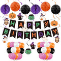 Halloween Birthday Party Decorations Set with Banner Balloons & More