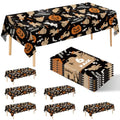 Square Pumpkin Ghost Hand Halloween Tablecloth - 54x108 Inches, 6 Pack