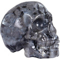 Larvikite Crystal Skull Miniature with Blue Silver Shimmer - Hand Carved Reiki Healing Pocket Stone, Home Decor, Meditation Gift