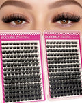 Mega Volume False Eyelash Clusters Kit - Fluffy, Wispy, Reusable Lashes