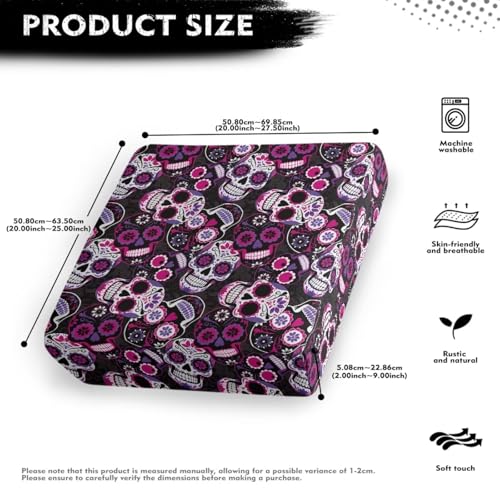 Halloween Purple Skull Sofa Cushion Cover - Medium, Non Slip, Decorative Home Decor