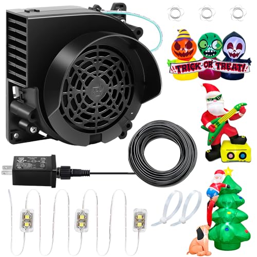 Inflatable Fan Replacement 12V 1.0A with LED Lights & Adapter for Halloween Christmas Decorations - Variation of 12V/1.0A