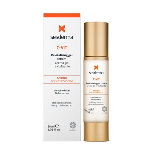 Sesderma C-VIT Revitalizing Gel Cream - Powerful Antioxidant with Vitamin C & Hyaluronic Acid | 1.7 fl oz