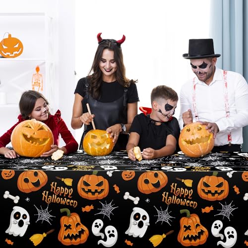 Halloween Disposable Plastic Tablecloth - 2 Pack for Party Decor - Variation of THIS listing
