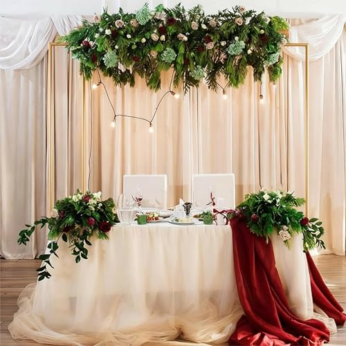 Adjustable Over Table Rod Stand with Clamps for Event Decorations