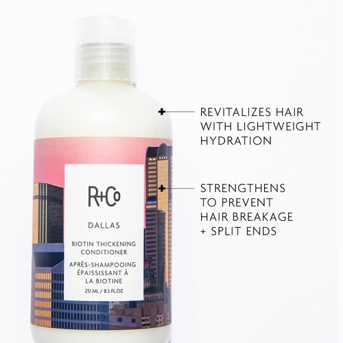 R+Co Dallas Biotin Thickening Conditioner - Weightless Hydration & Shine Enhancement | Vegan & Cruelty-Free