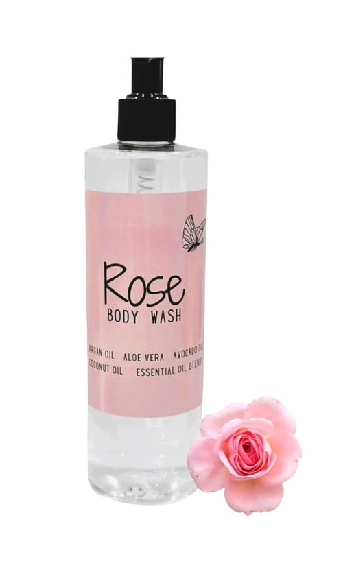 ROSE Natural Body Wash - Sulfate & Dye Free | Hydrating Formula for Dry, Sensitive Skin - 16oz