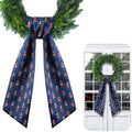 VitalCozy Christmas Nutcracker Wreath Sash for Front Door Navy Blue – 1 Piece