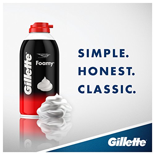 Gillette Foamy Regular Shaving Foam - 2 oz Pack of 4 - Classic, Rich Lather