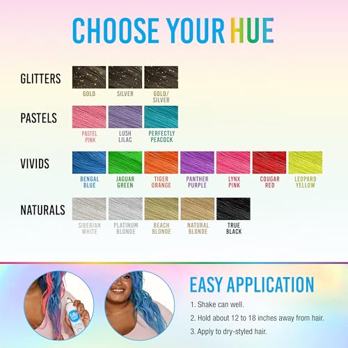 Temporary Hair Color Spray Bengal Blue - Vibrant, Washable, Travel Size