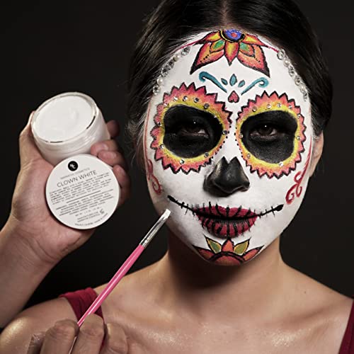 Professional White Face Paint Makeup for Stage and Halloween - 1.9 Oz