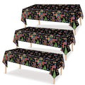 Christmas Party Tablecloth 54x108 Inch Disposable Holiday Decor 3 Pack