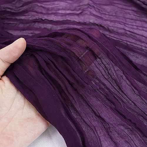 36x10FT Purple Cheesecloth Table Runner - Rustic Wedding & Party Decor