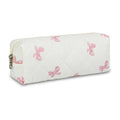 AMZMA Quilted Makeup Brush Bag, Travel Cosmetic Organizer Pouch for Brushes & Essentials, Small Cotton Floral Makeup Bag for Women Girls