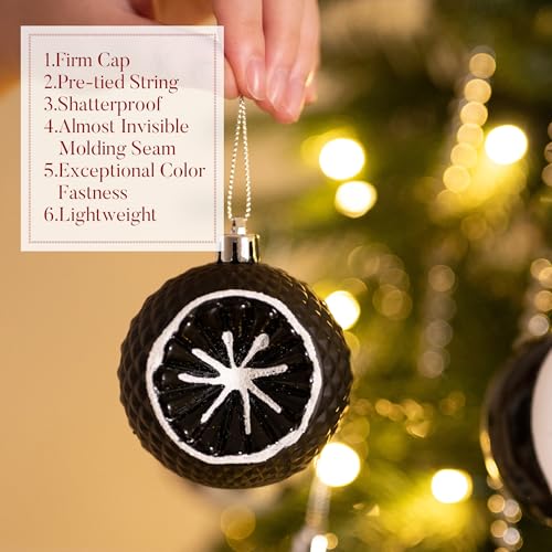 Christmas Ball Ornaments Set - 16 Decorative Holiday Tree Decorations 2.76 Inch