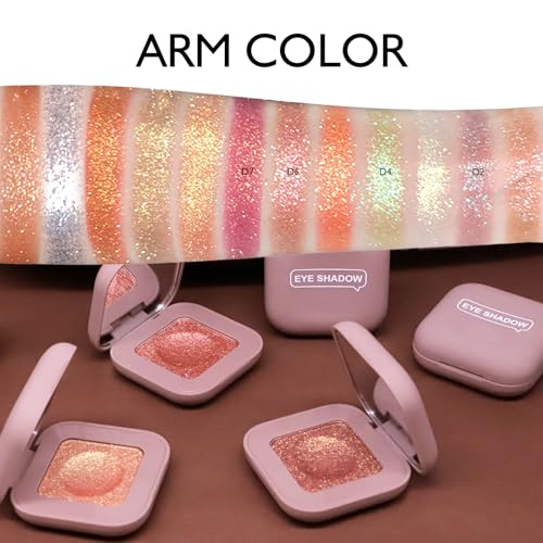 Duochrome Green Glitter Eyeshadow Palette D04 Green Shimmer - Holographic Color Shift